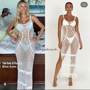 Meshki Josephine crotchet maxi dress